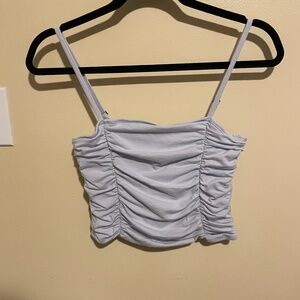 Hollister Women's Medium Blue Ruched Tank Top